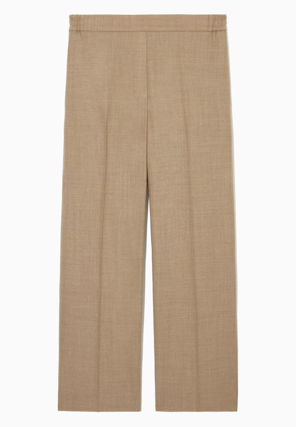 REGULAR-FIT WOOL TAILORED TROUSERS