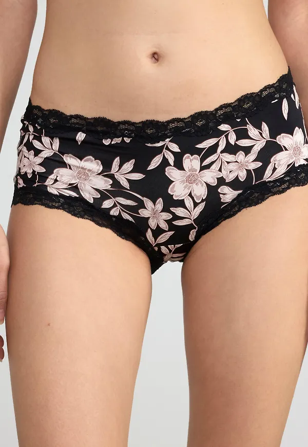 Regular waist trosa med blommor