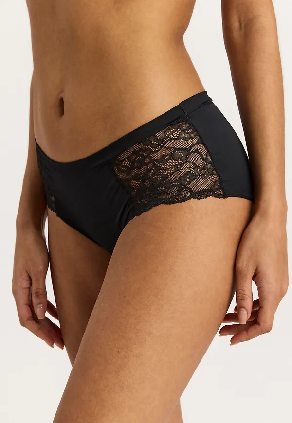 Regular waist trosa med spets