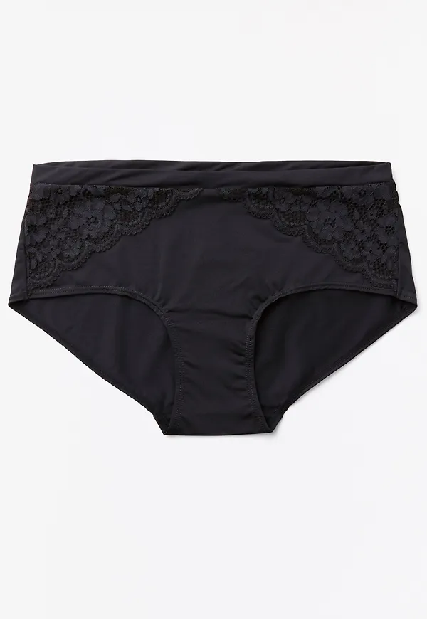 Regular waist trosa med spets