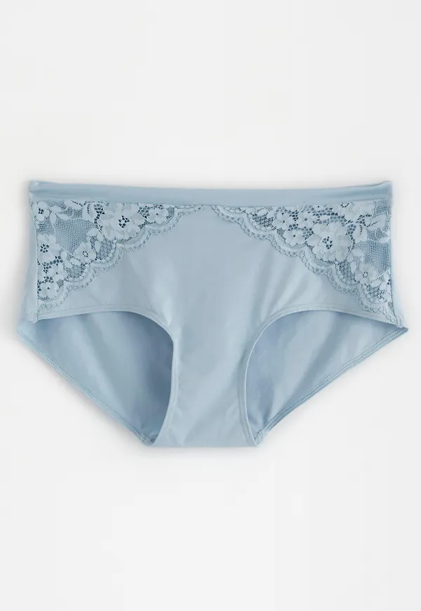 Regular waist trosa med spets
