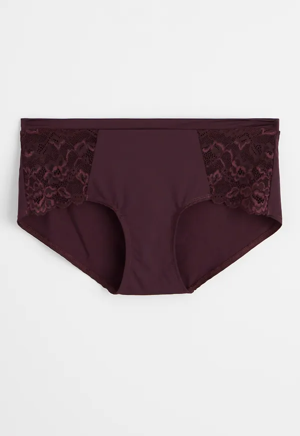 Regular waist trosa med spets