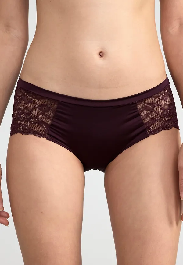 Regular waist trosa med spets