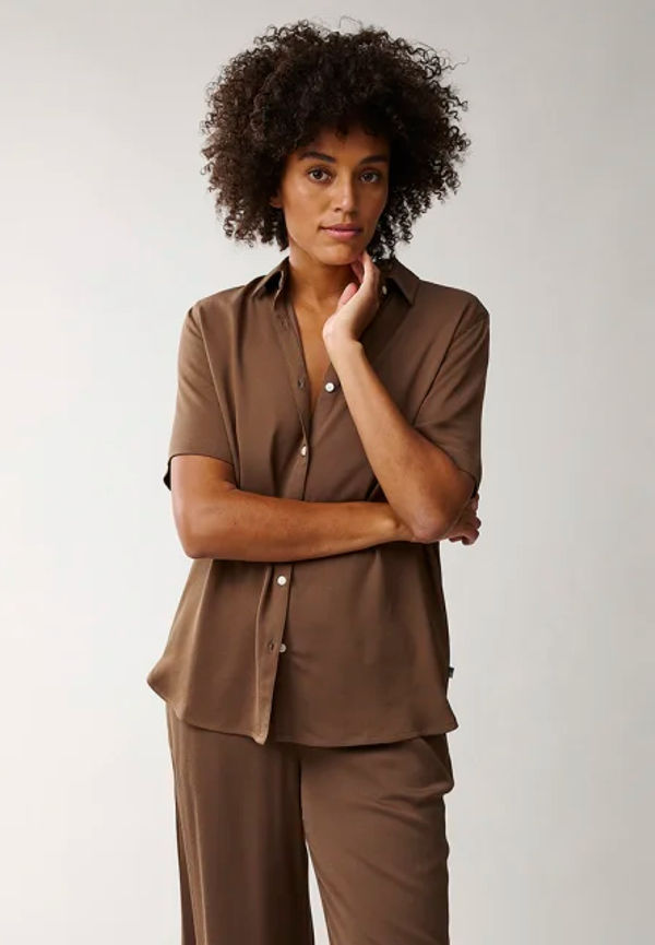 Reign Viscose Crepe Short Sleeve Shirt