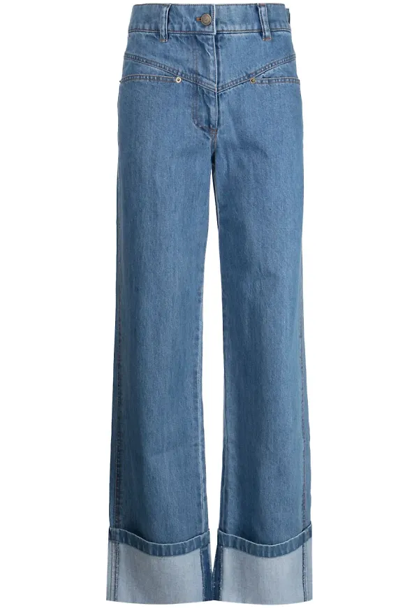 Rejina Pyo wide leg-jeans med hög midja - Blå