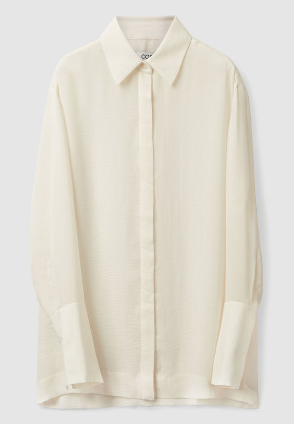 RELAXED-FIT CREPE SHIRT