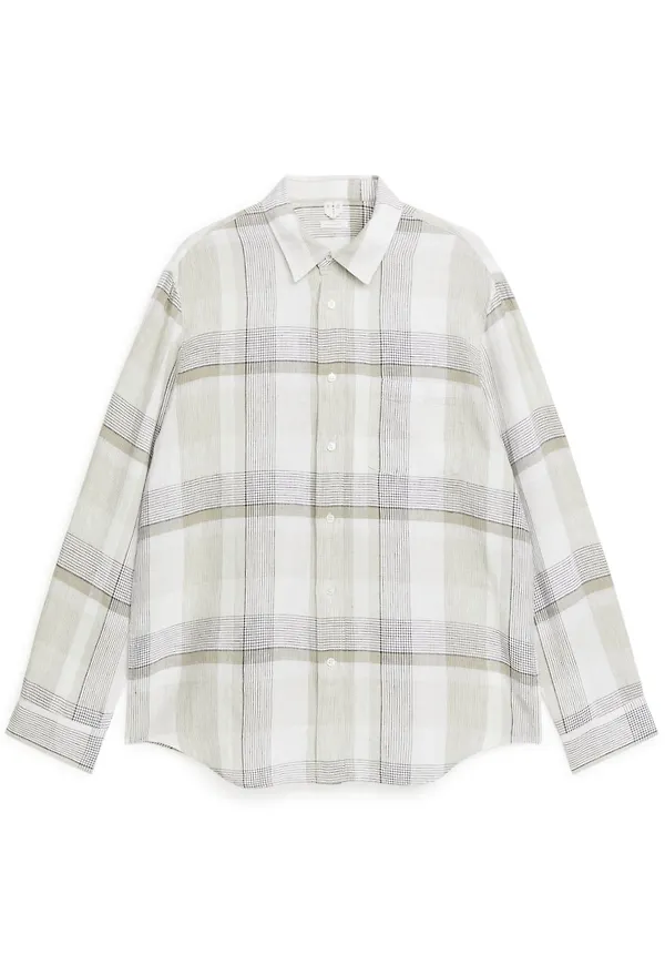 Relaxed-Fit Linen Shirt - Beige