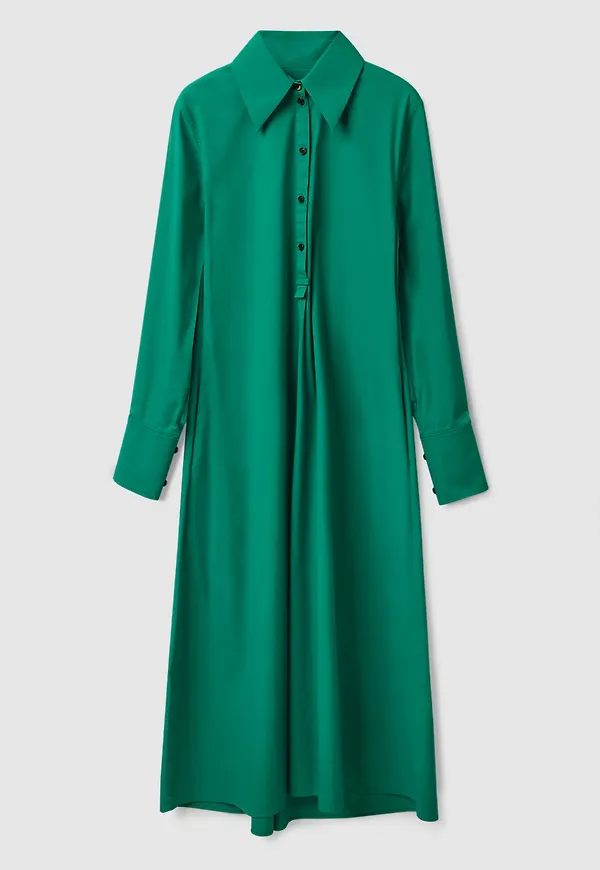 RELAXED-FIT MIDI SHIRT DRESS
