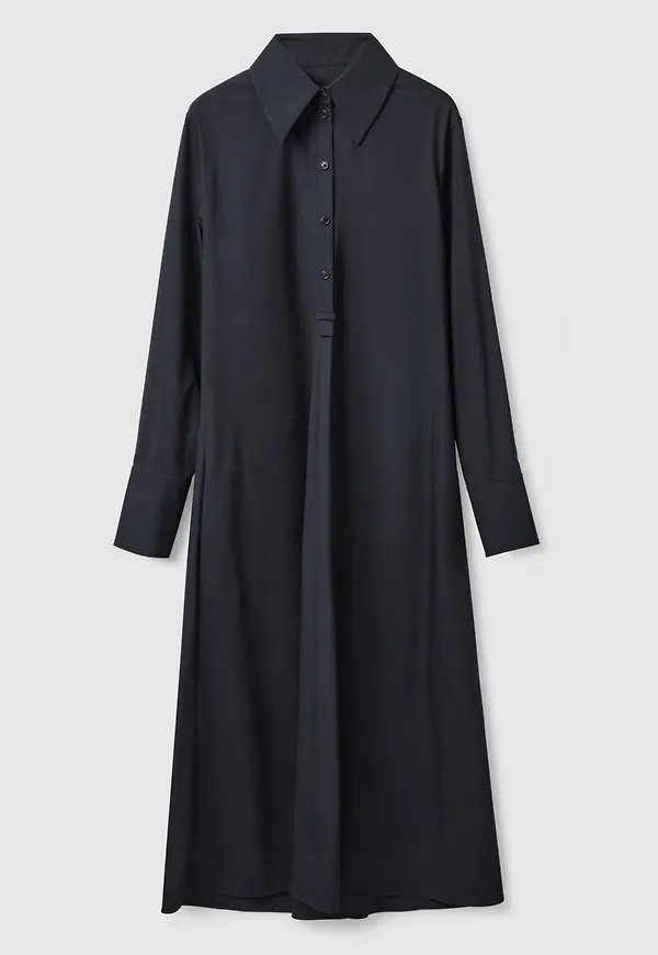 RELAXED-FIT MIDI SHIRT DRESS