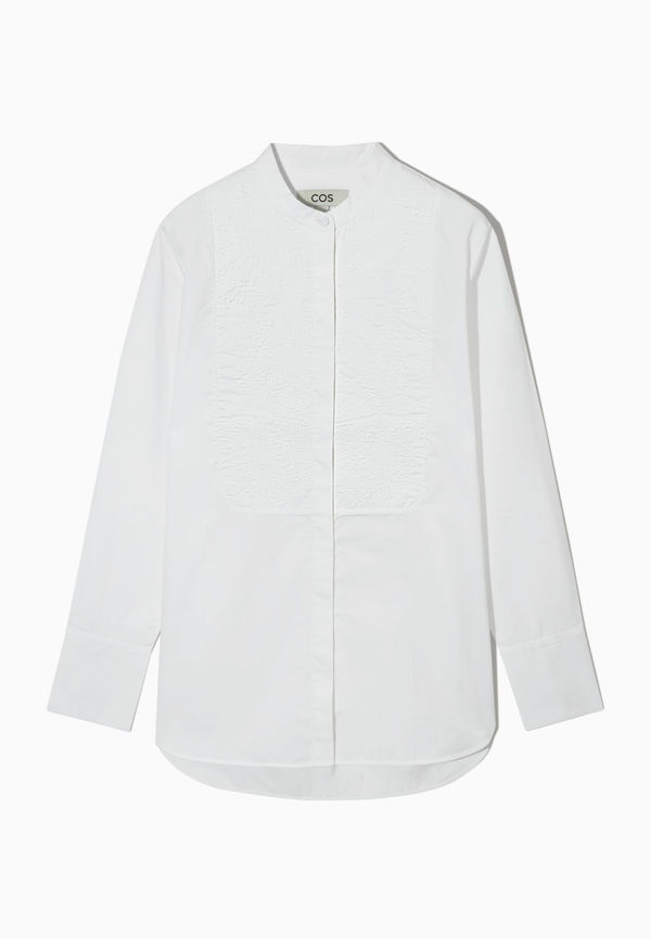 RELAXED-FIT QUILTED BIB SHIRT