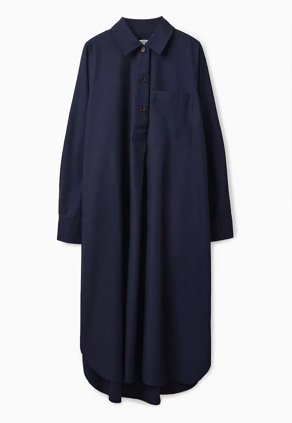 RELAXED-FIT SHIRT DRESS