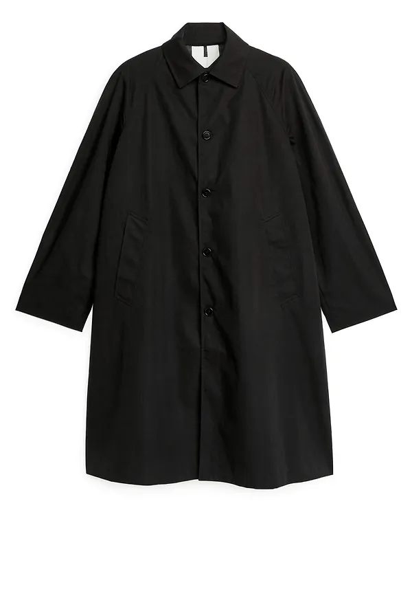 Relaxed Car Coat - Black