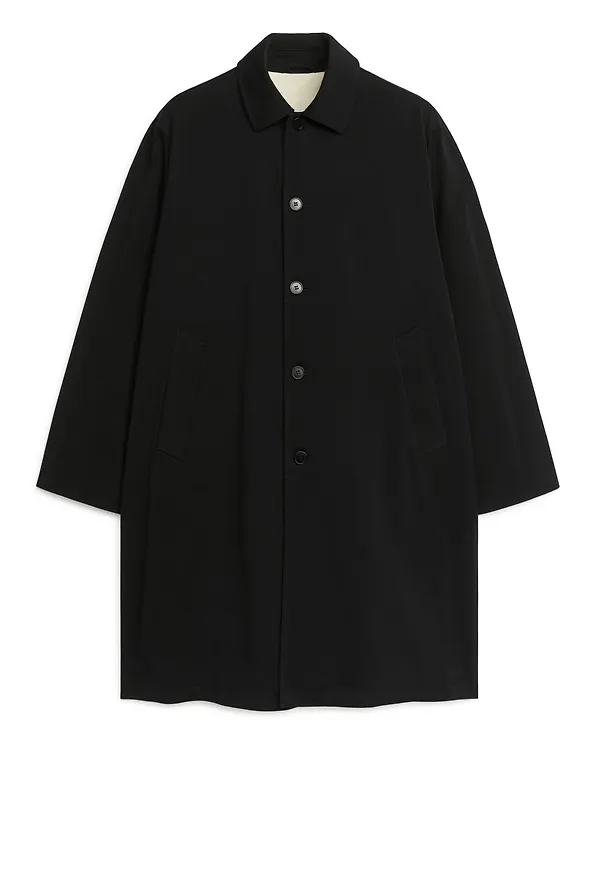 Relaxed Car Coat - Black