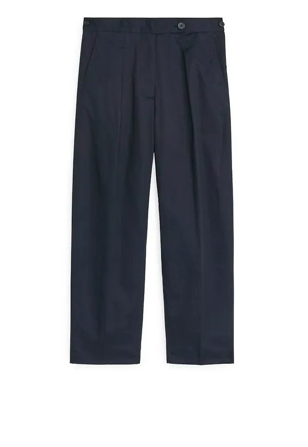 Relaxed Cotton Chinos - Blue