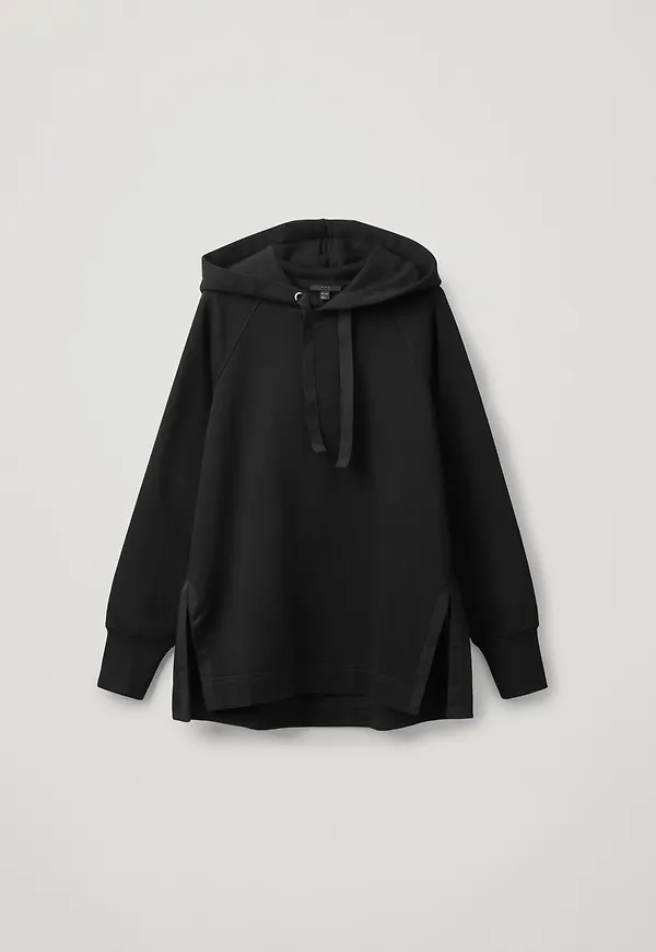 RELAXED HOODIE WITH SIDE SLITS