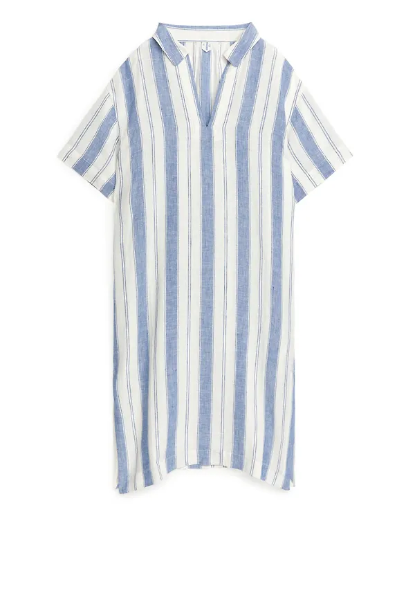 Relaxed Linen Dress - Blue