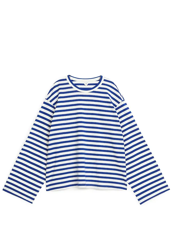 Relaxed Long-Sleeve T-shirt - Blue