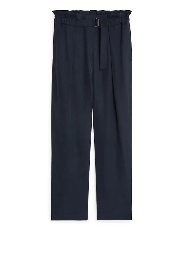 Relaxed Lyocell Trousers - Blue