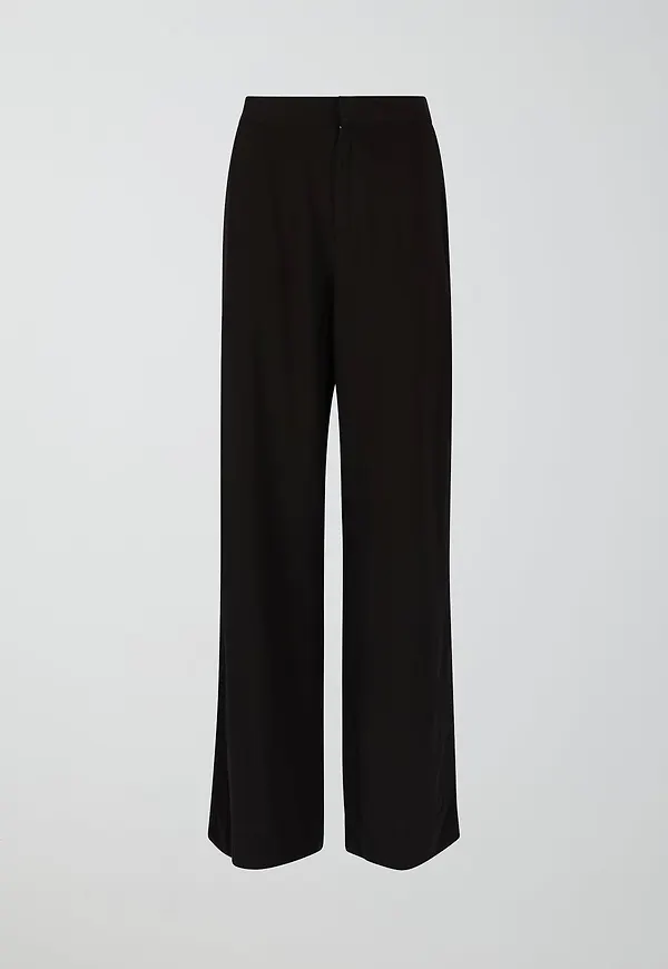 Relaxed petite viscose trousers