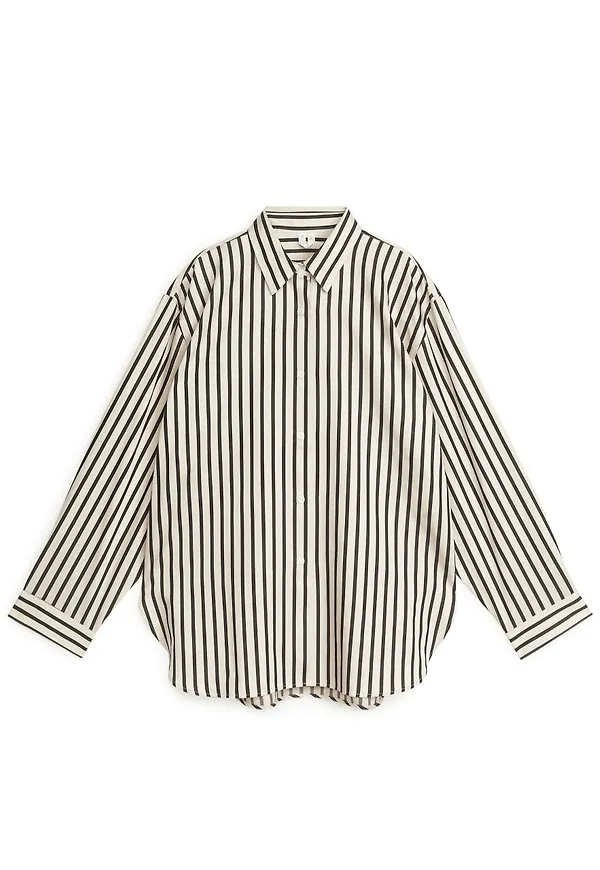 Relaxed Poplin Shirt - Black