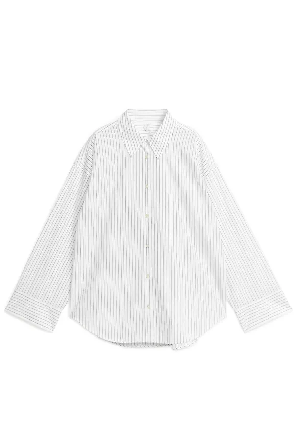 Relaxed Poplin Shirt - Black