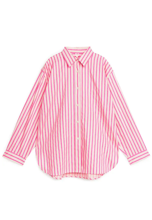 Relaxed Poplin Shirt - Pink