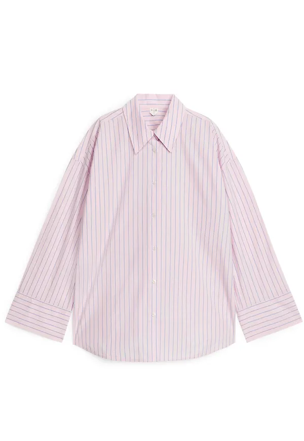 Relaxed Poplin Shirt - Pink