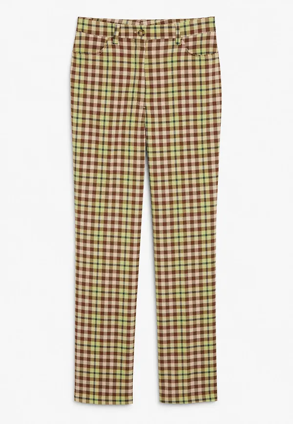 Relaxed straight leg trousers - Green