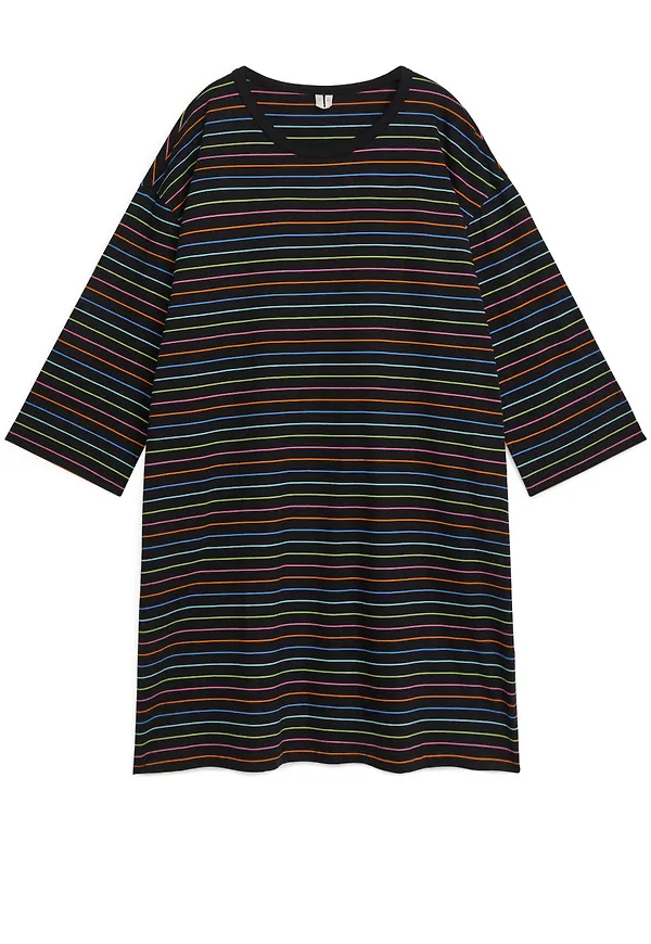 Relaxed T-Shirt Dress - Black