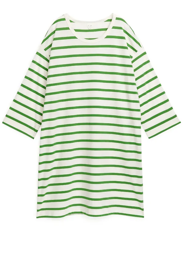 Relaxed T-Shirt Dress - Green
