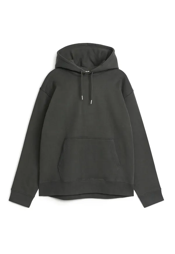 Relaxed Terry Hoodie - Grey