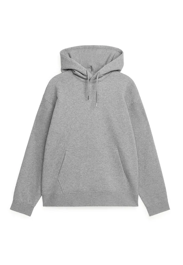 Relaxed Terry Hoodie - Grey
