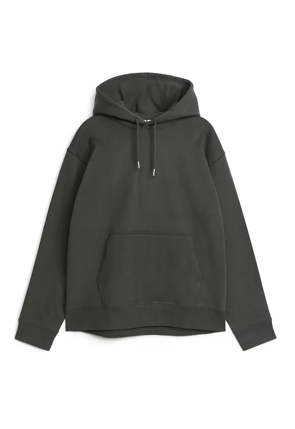 Relaxed Terry Hoodie - Grey