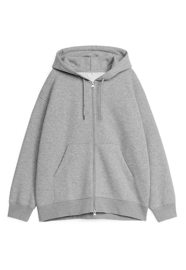 Relaxed Zip Hoodie - Grey