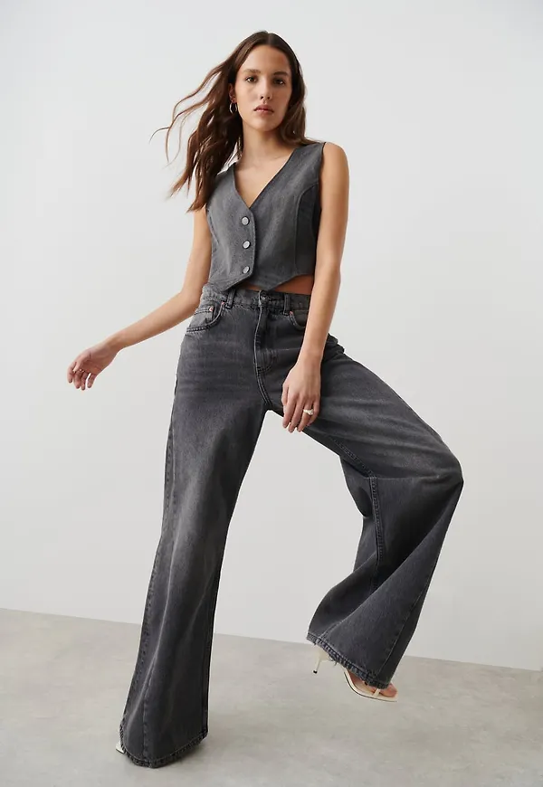 Remade wide jeans