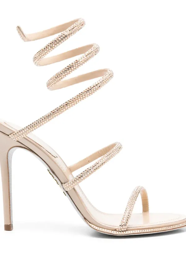 René Caovilla Cleo sandaler 100 mm - Neutral