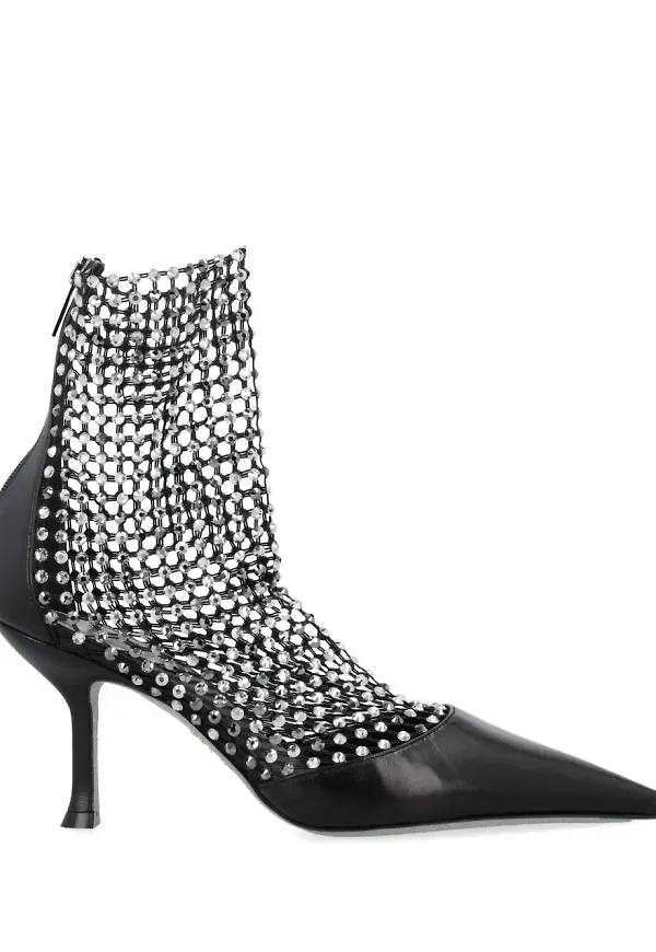 René Caovilla stövlar med strass - Svart