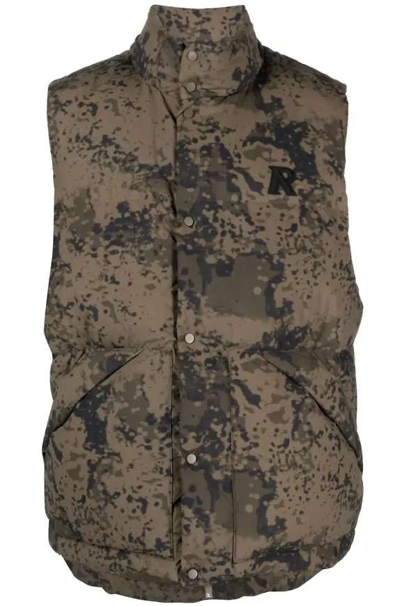 Represent kamouflagemönstrad puffväst - Brun