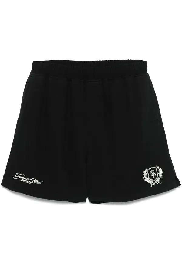 Represent shorts med vapensköld - Svart