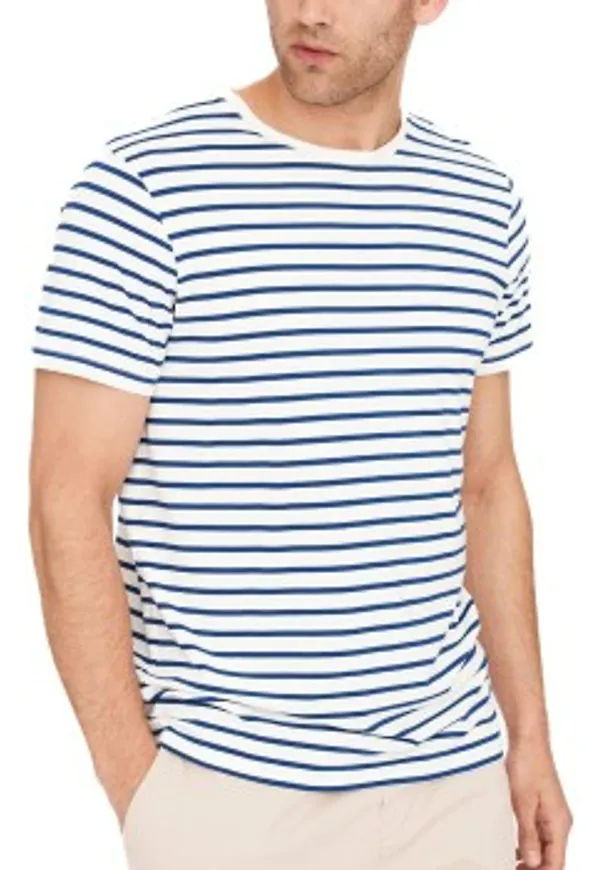 Resteröds Bamboo Crew Neck Blårandig Medium Herr