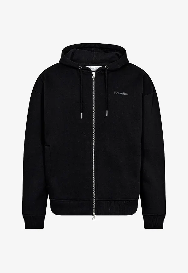 Resteröds - Huvtröja Rick Hoodie Zip - Svart