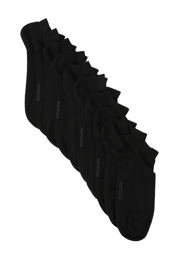 Resteröds - Ankelsockor 5-pack Ankle Socks Organic Cotton - Svart - 40/45