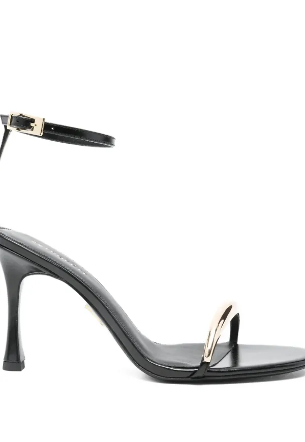 Retrofete Fawny sandaler 90 mm - Svart