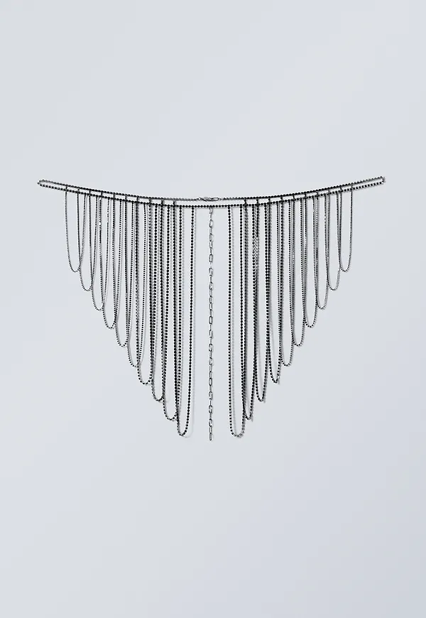 Rhinestone Fringe Bikini Shoulder Piece