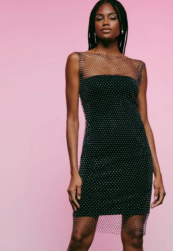 Rhinestone midi dress