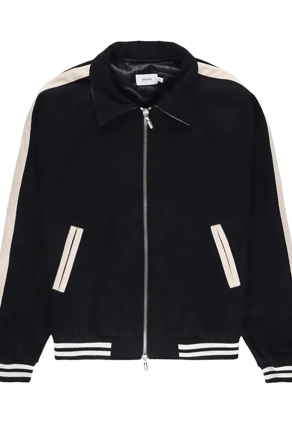 RHUDE bomberjacka med motiv - Svart