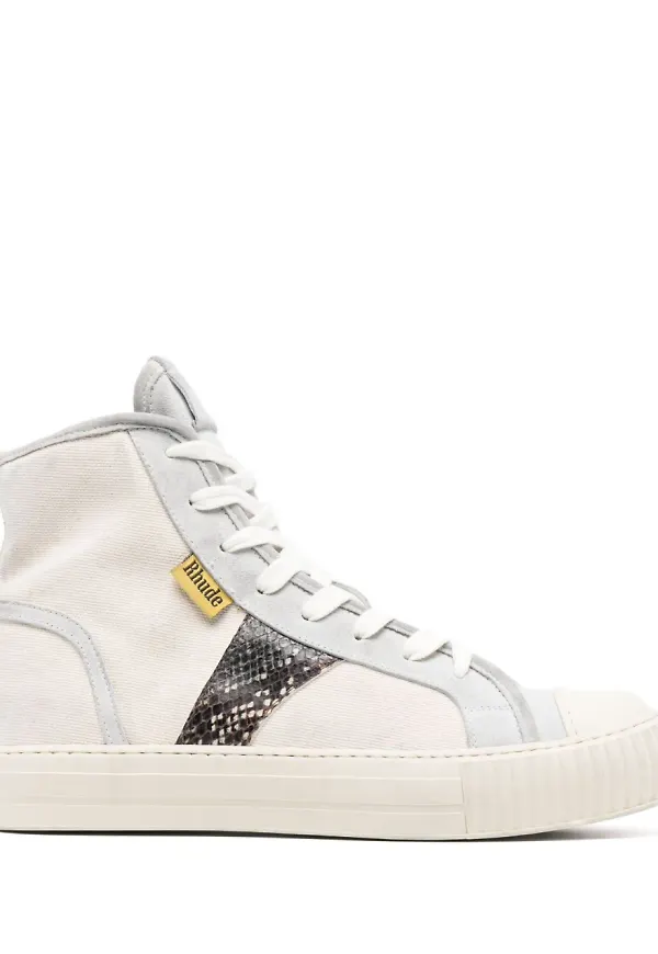 RHUDE höga sneakers med panel - Neutral