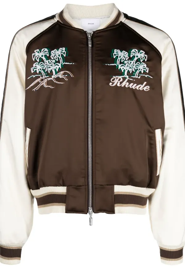 RHUDE Souvenir bomberjacka med broderad drake - Brun