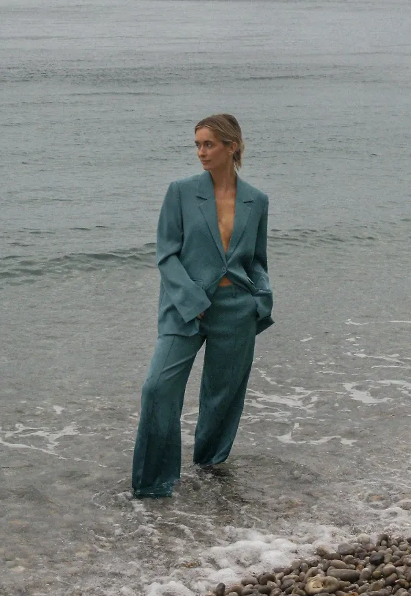 Rianne Meijer x NA-KD Vida kostymbyxor - Blue