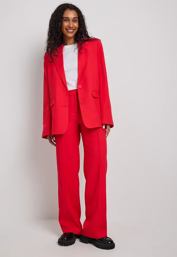 Rianne Meijer x NA-KD Vida kostymbyxor - Red